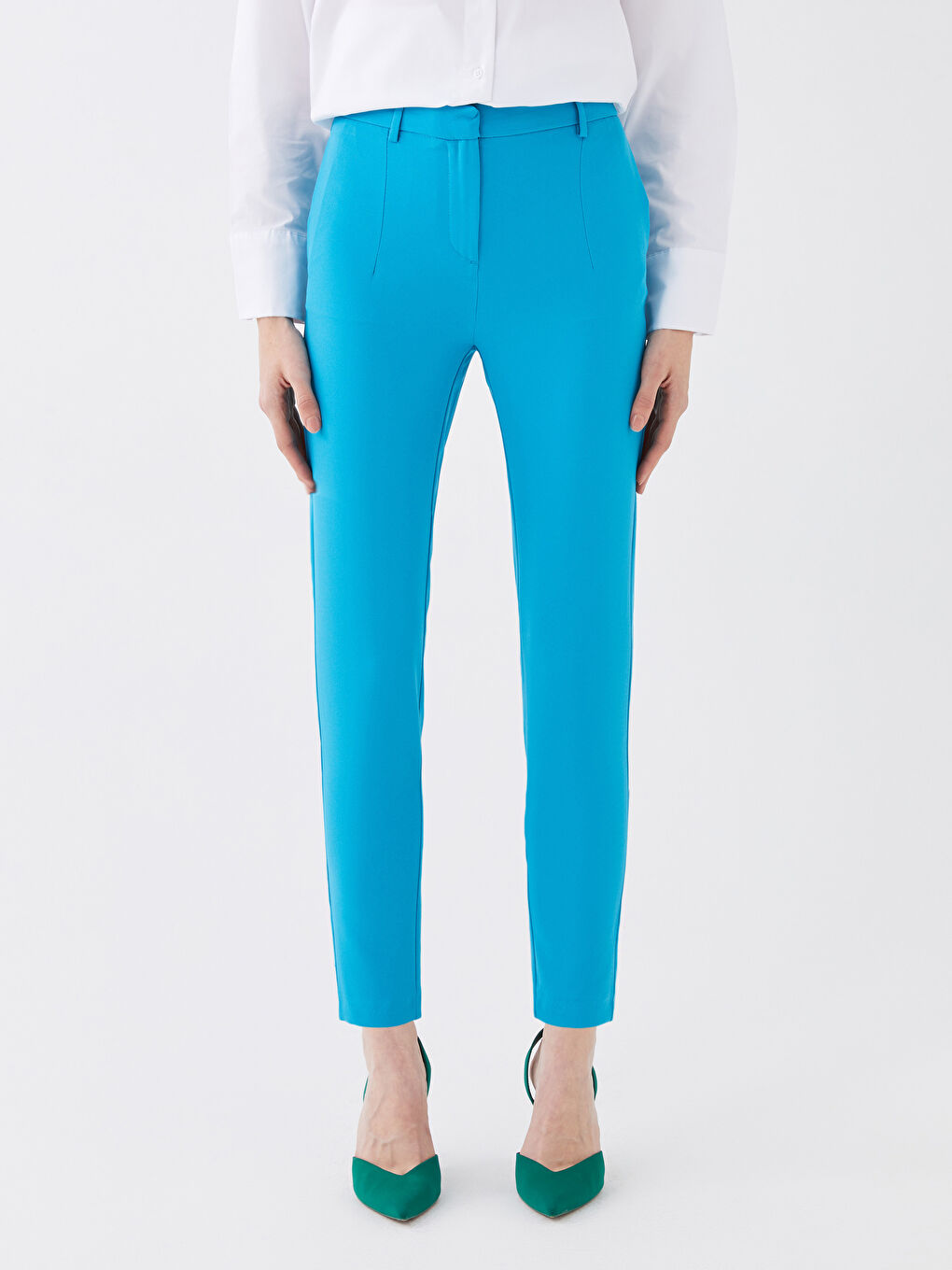 Women's Extra Slim Fit Ankle Length Trousers-3