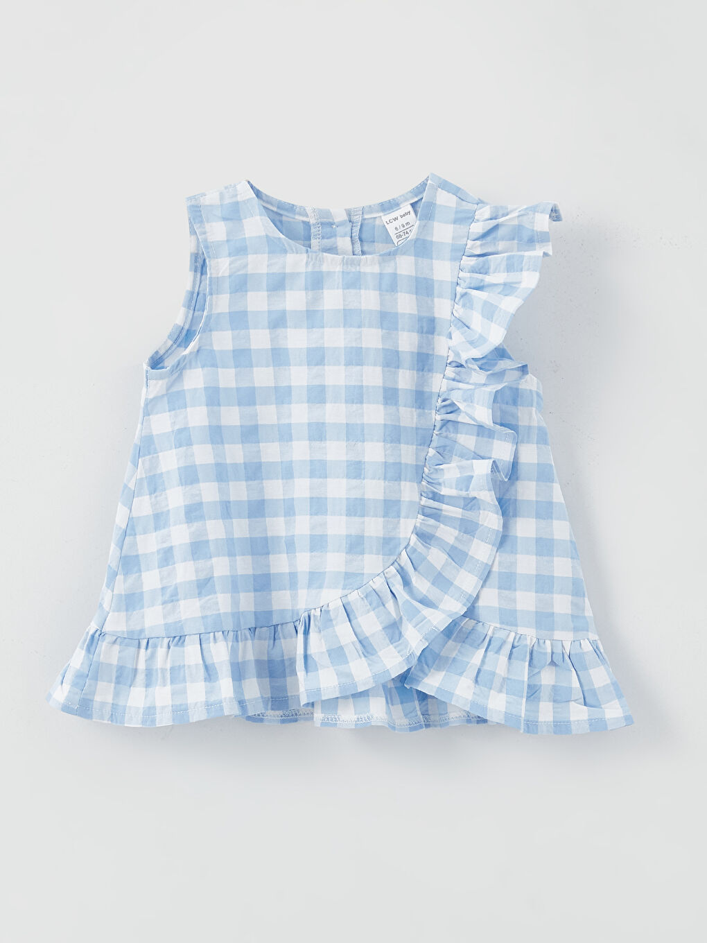 Crew Neck Plaid Baby Girl Blouse and Leggings 2-Pack Set-1