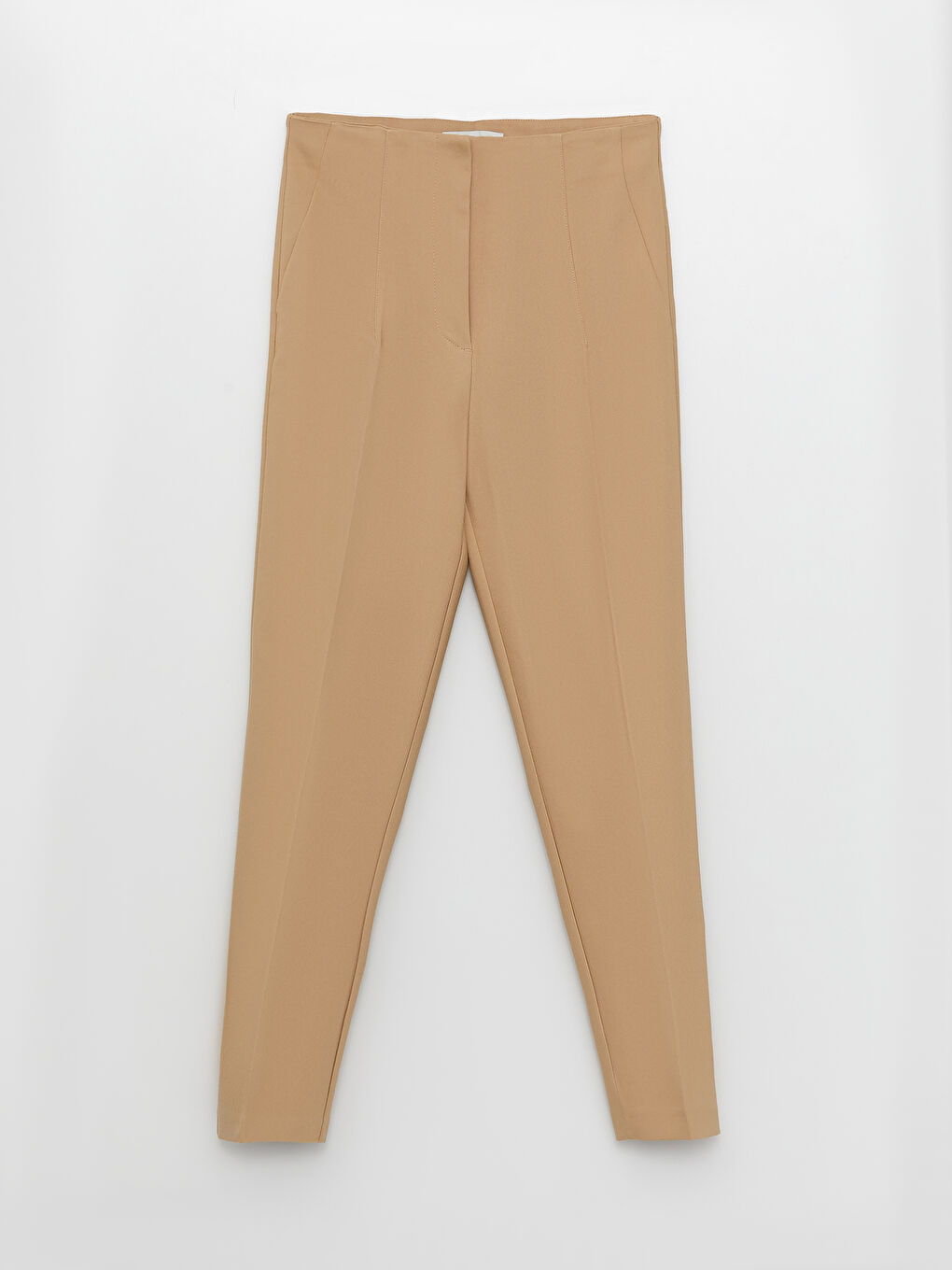 Pantalon Taille Haute Régulier Uni pour Femmes-5