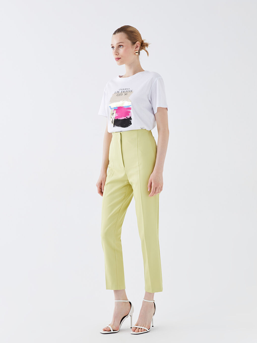 Women's Standard Fit Plain Trousers-1