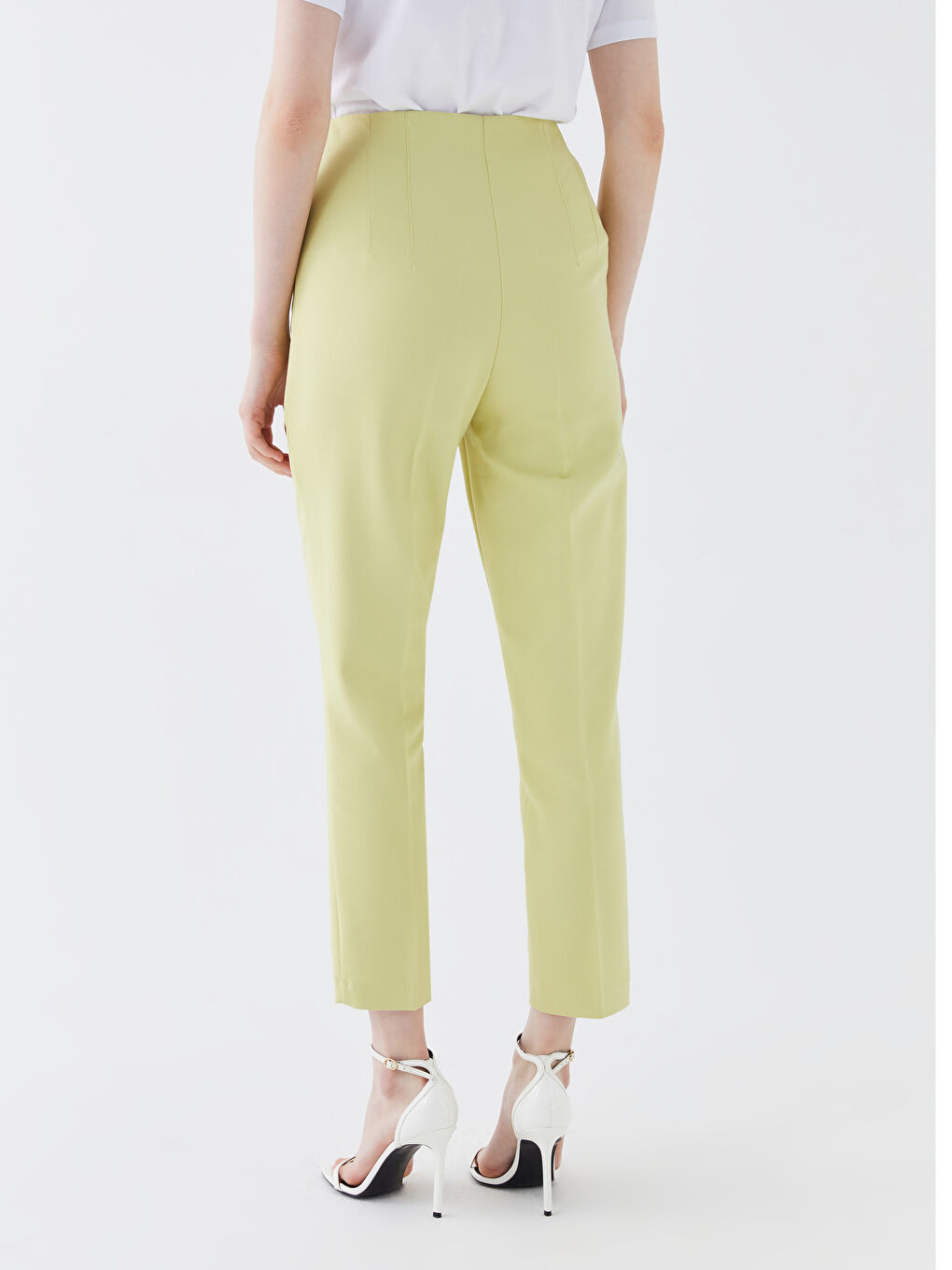 Women's Standard Fit Plain Trousers-3