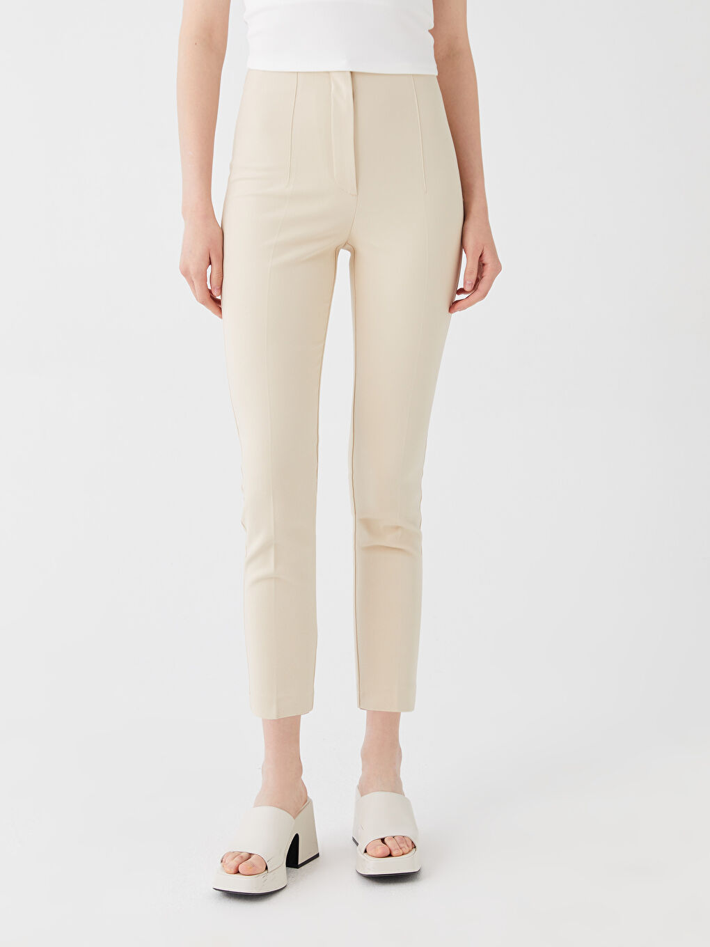 Әйелдерге арналған стандартты пішім өрнексіз шалбар-2