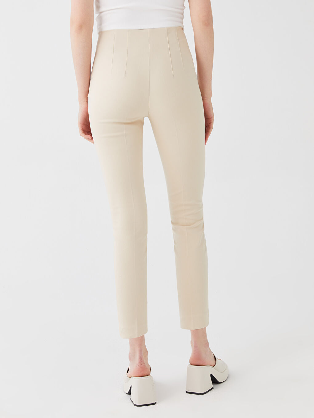 Әйелдерге арналған стандартты пішім өрнексіз шалбар-3