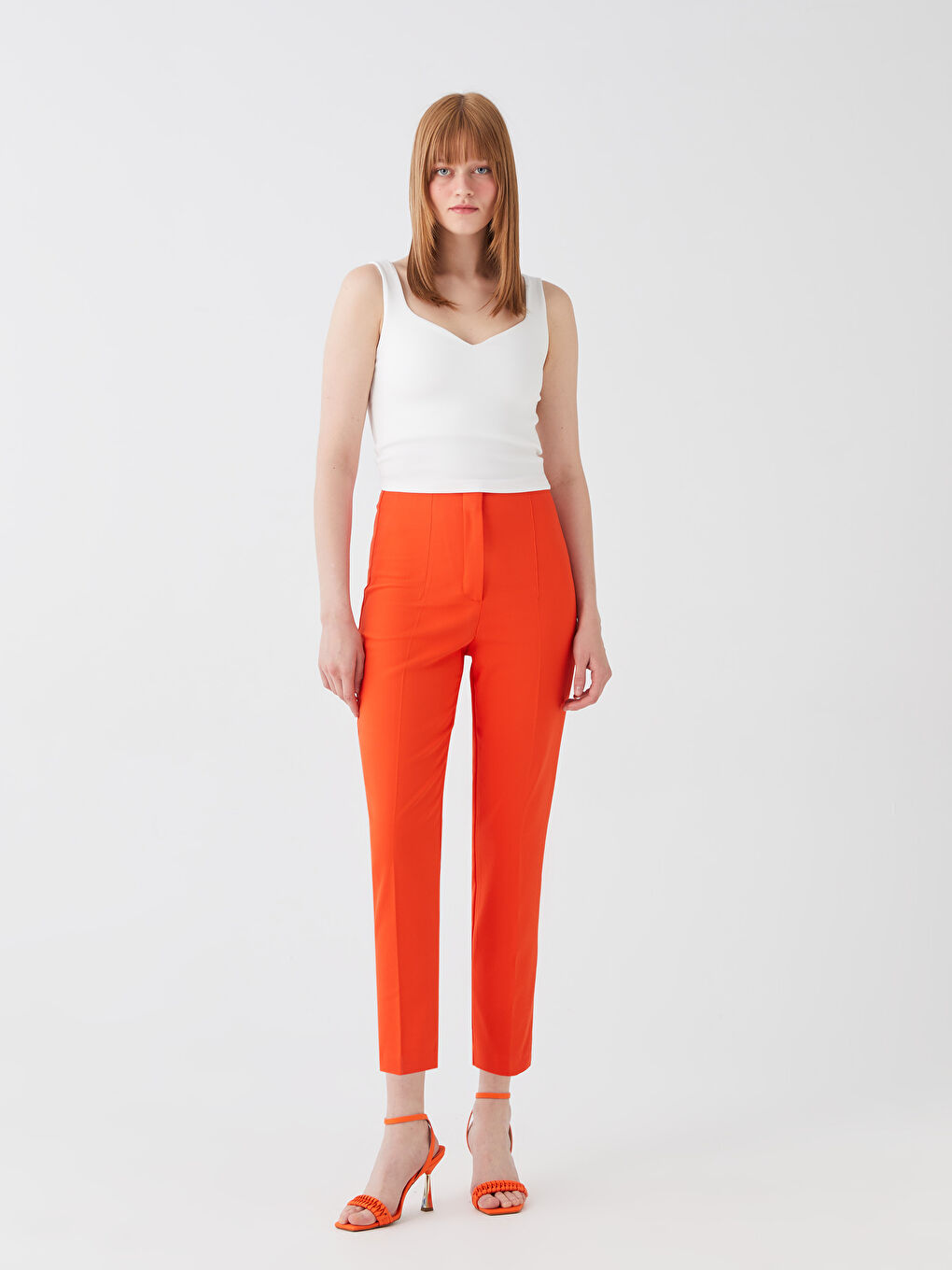 Pantaloni cu Talie Înaltă, Croială Standard pentru Femei