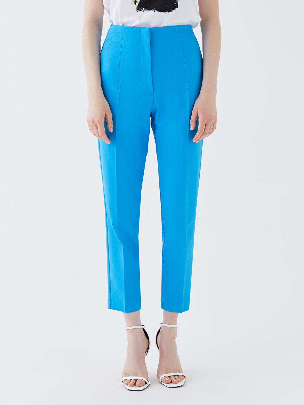 High Waist Standard Fit Women's Trousers-2