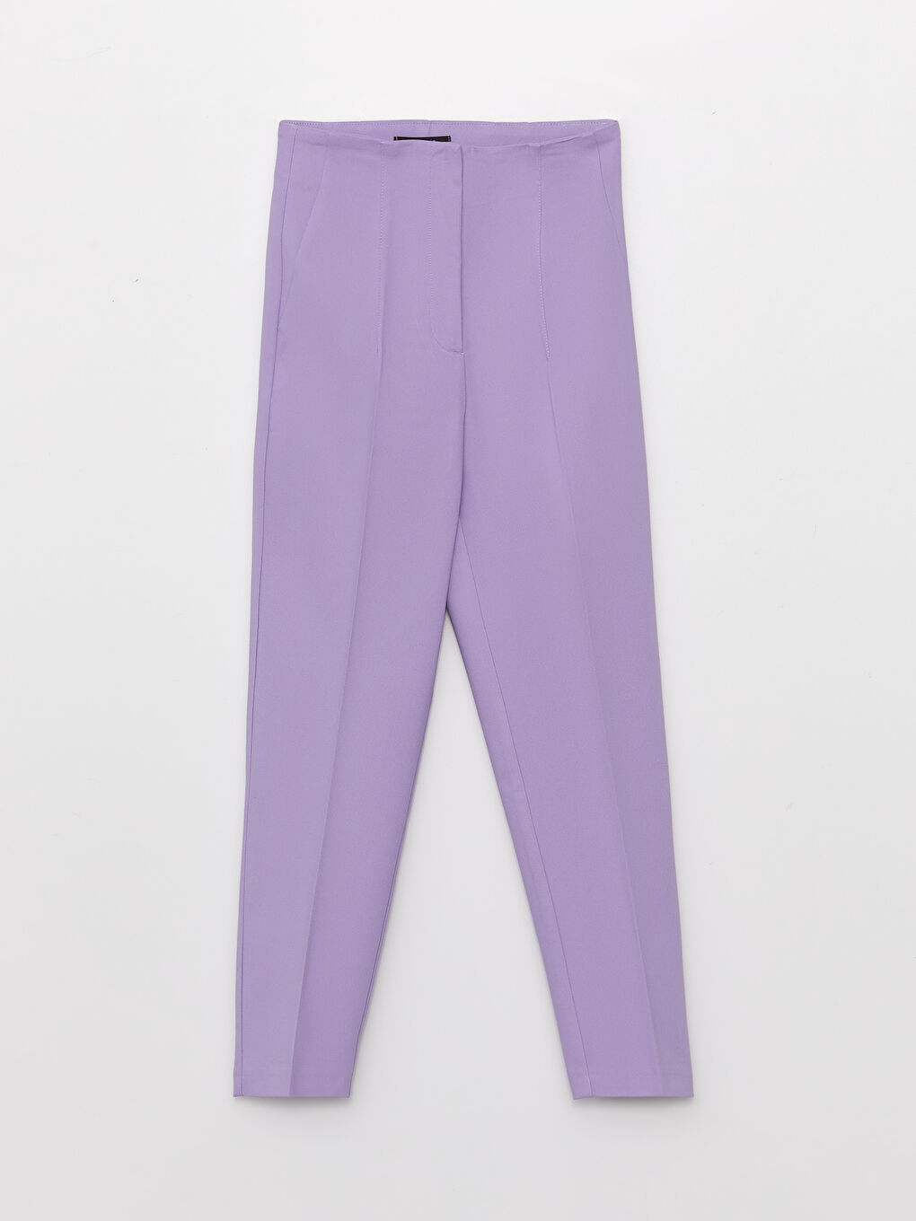 Lila Kadın Standart Fit Düz Pantolon-5