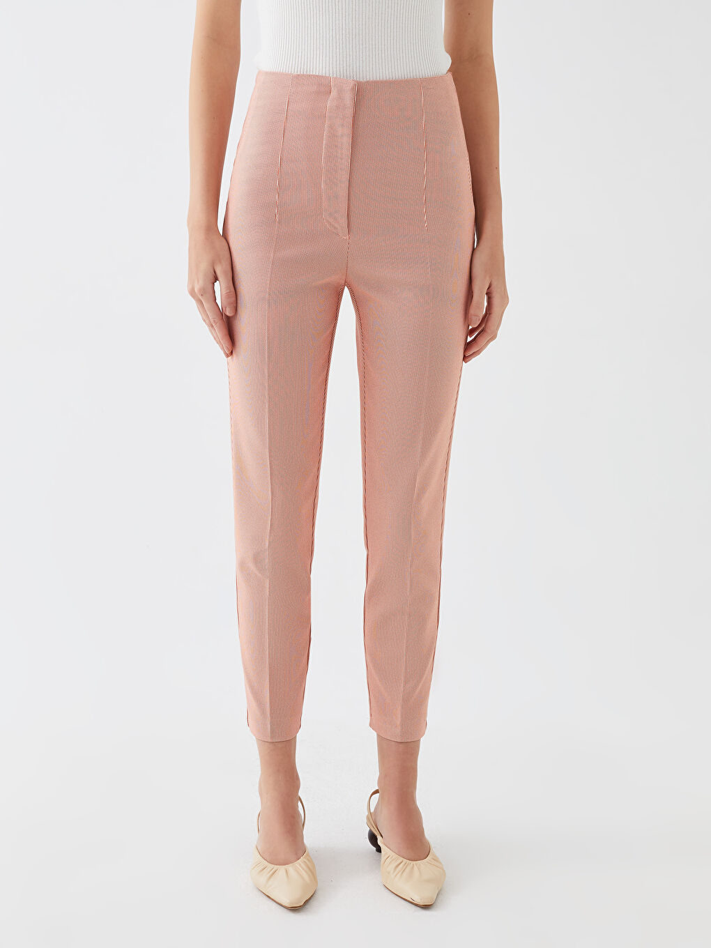 High Waist Standard Fit Women's Trousers -S3DM06Z8-LHB