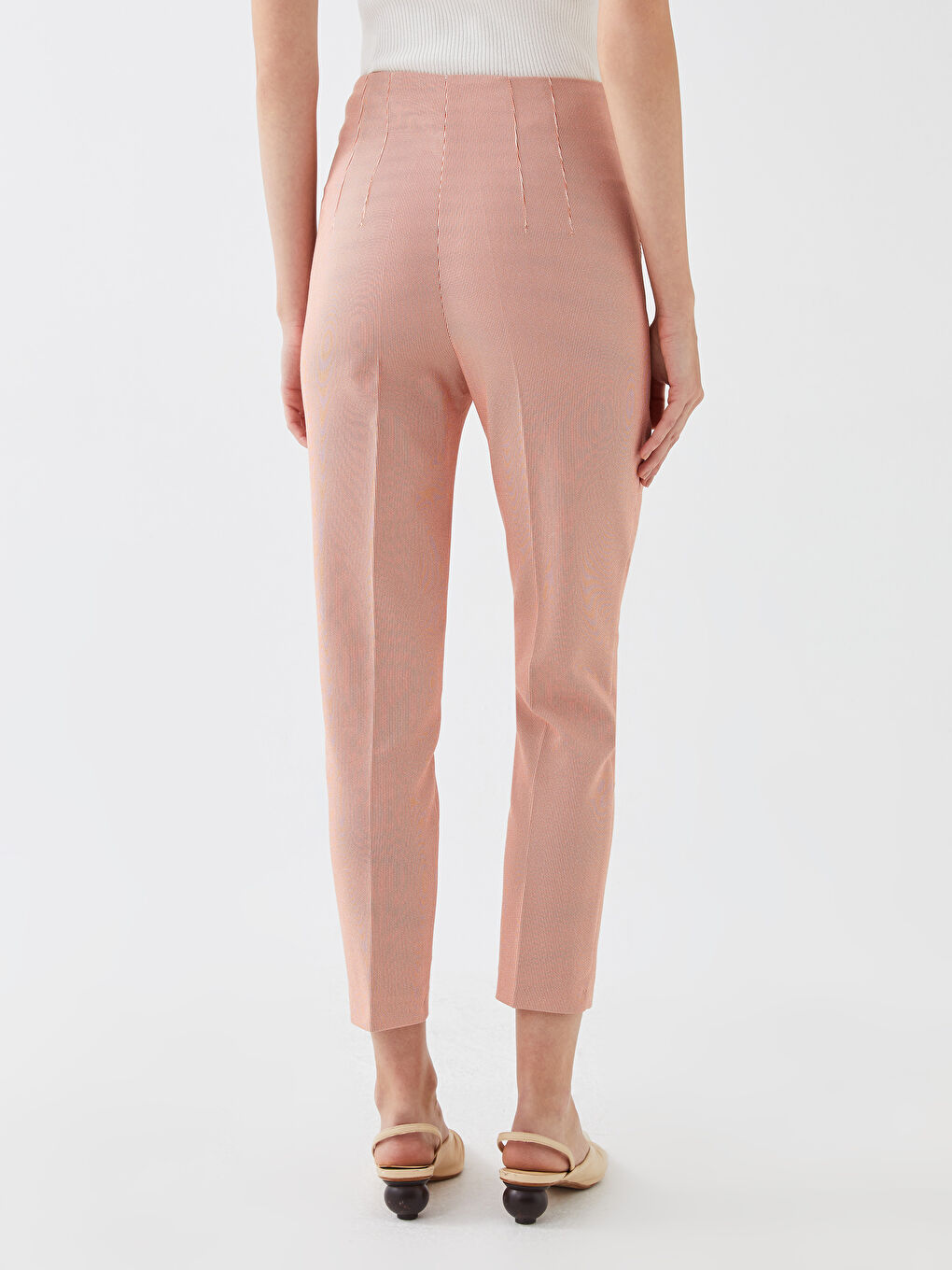 High Waist Standard Fit Women's Trousers -S3DM06Z8-LHB