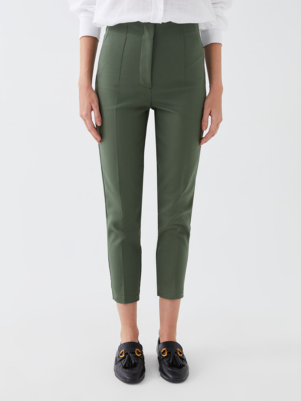 Әйелдерге арналған стандартты пішім өрнексіз шалбар-2