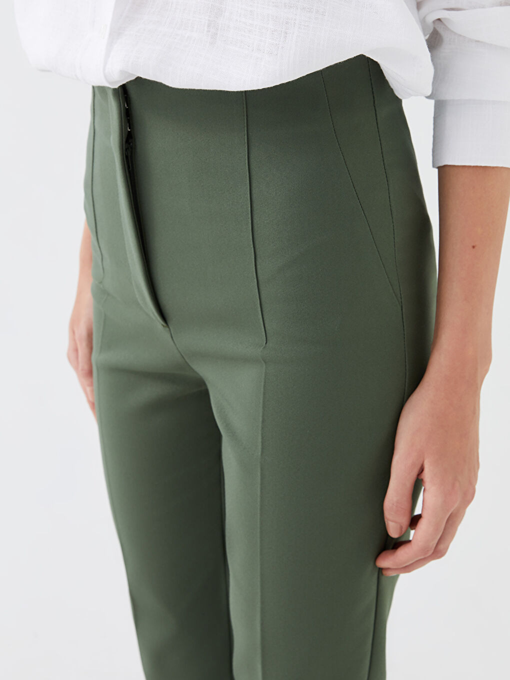 Әйелдерге арналған стандартты пішім өрнексіз шалбар-4