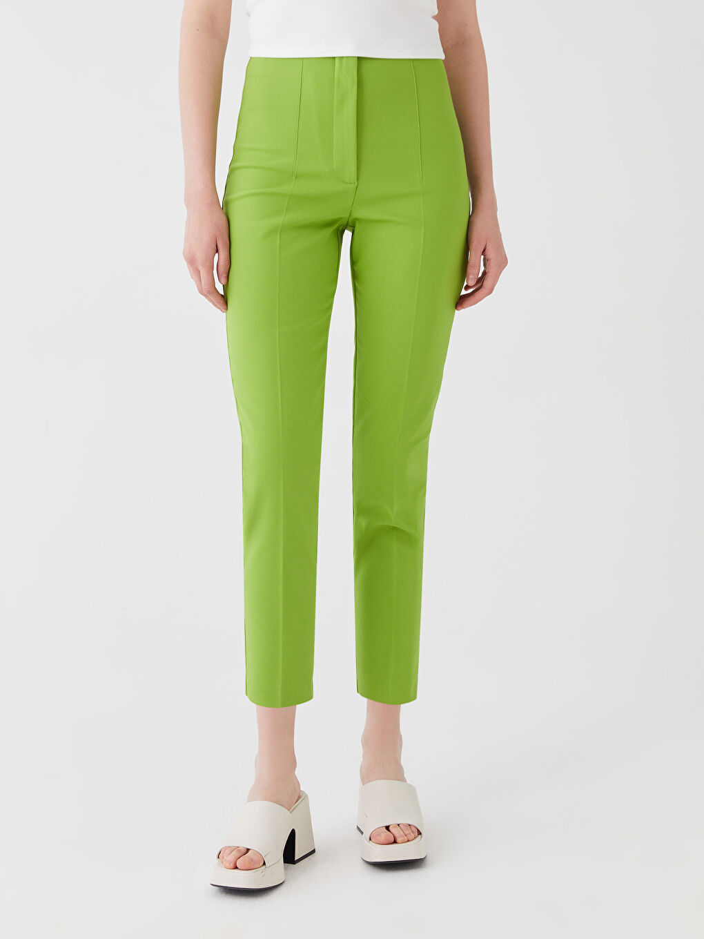 Pantaloni Simpli cu Croială Standard pentru Femei-2