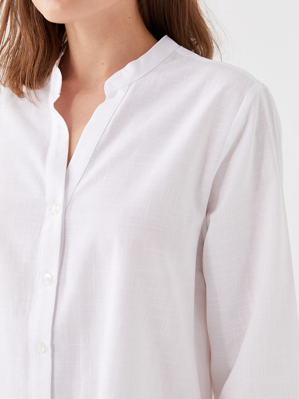 Flat Collar Poplin Women's Beach Dress-3