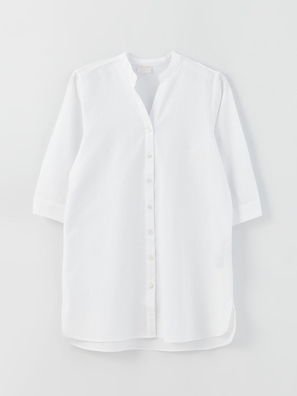 Flat Collar Poplin Women's Beach Dress-5