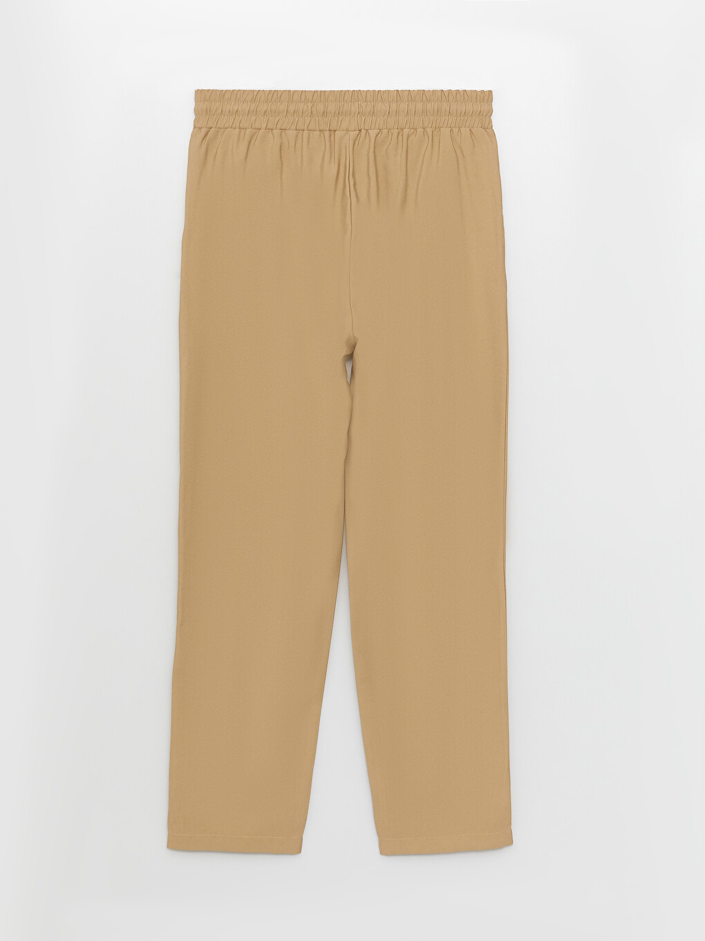 Women's Elastic Waist Plain Trousers-6