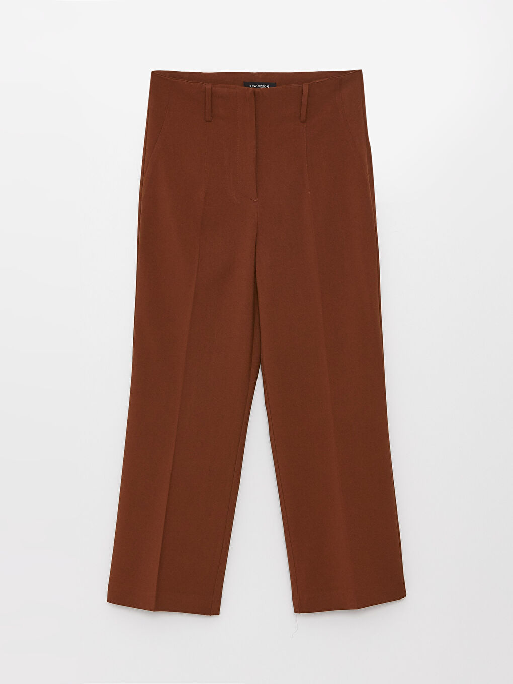 Pantaloni Simpli cu Talie Înaltă și Croială Regular pentru Femei-5