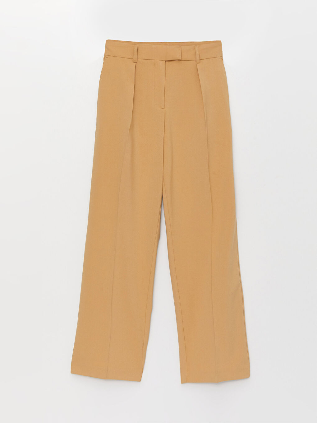 High Waisted Relaxed Fit Regular Women's Trousers-5