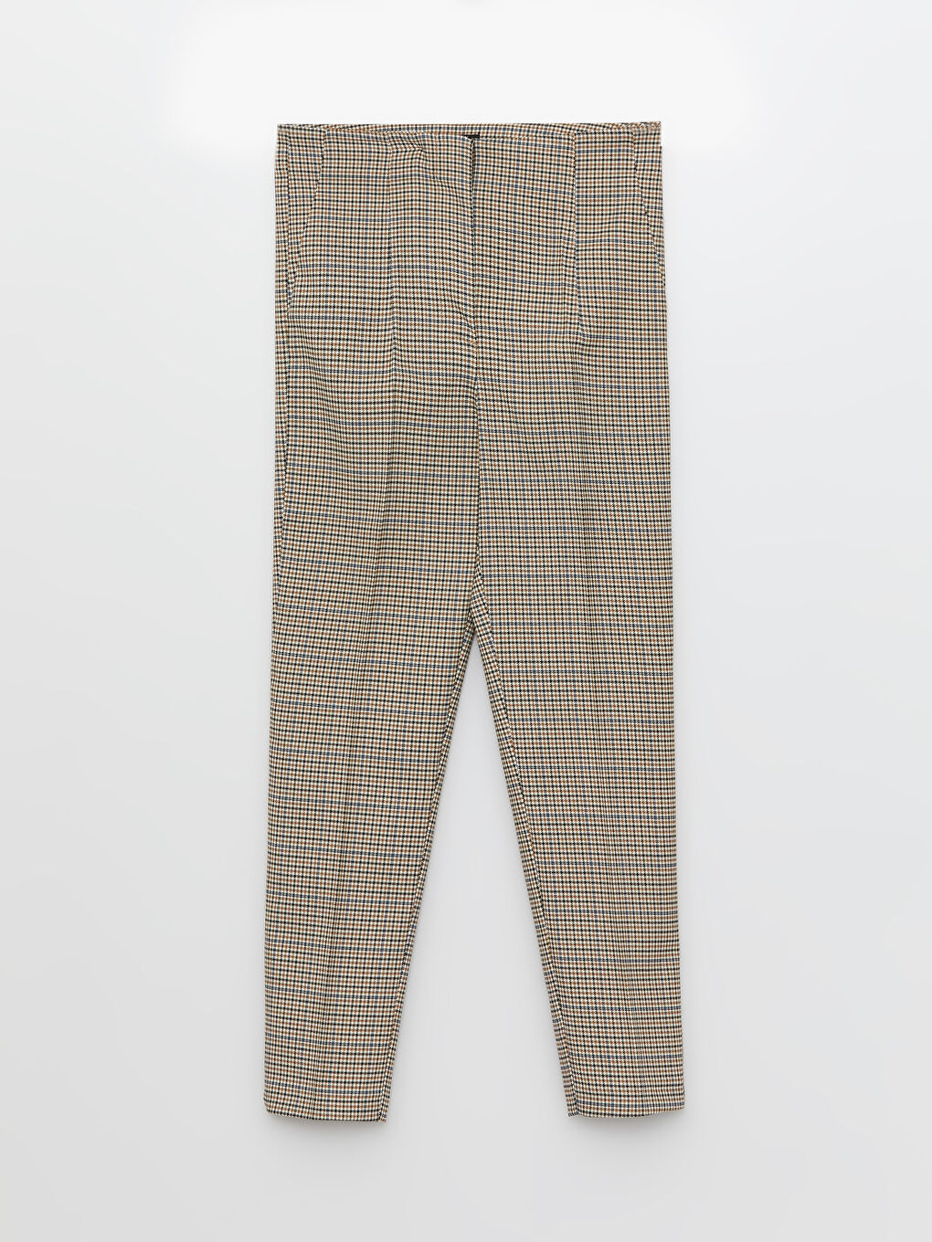 High Waist Standard Fit Crowbar Pattern Women's Trousers-5