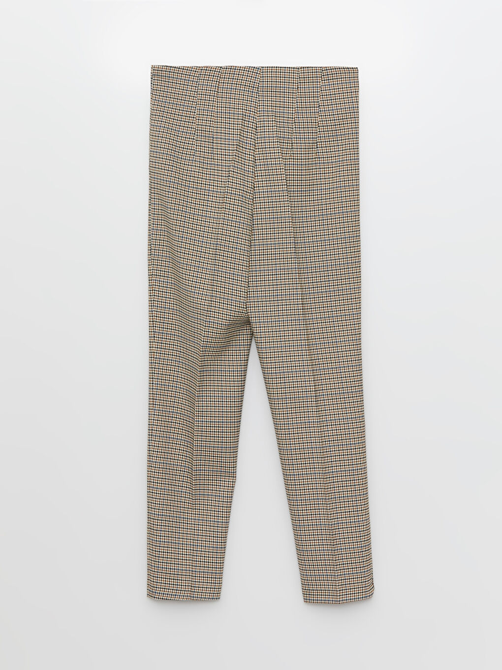 High Waist Standard Fit Crowbar Pattern Women's Trousers-6