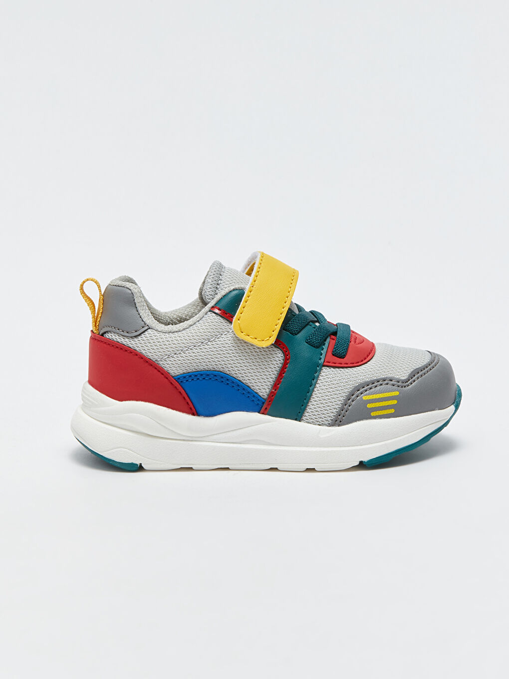 Mavi Renk Bloklu Cırt Cırtlı Erkek Bebek Spor Ayakkabı.-1