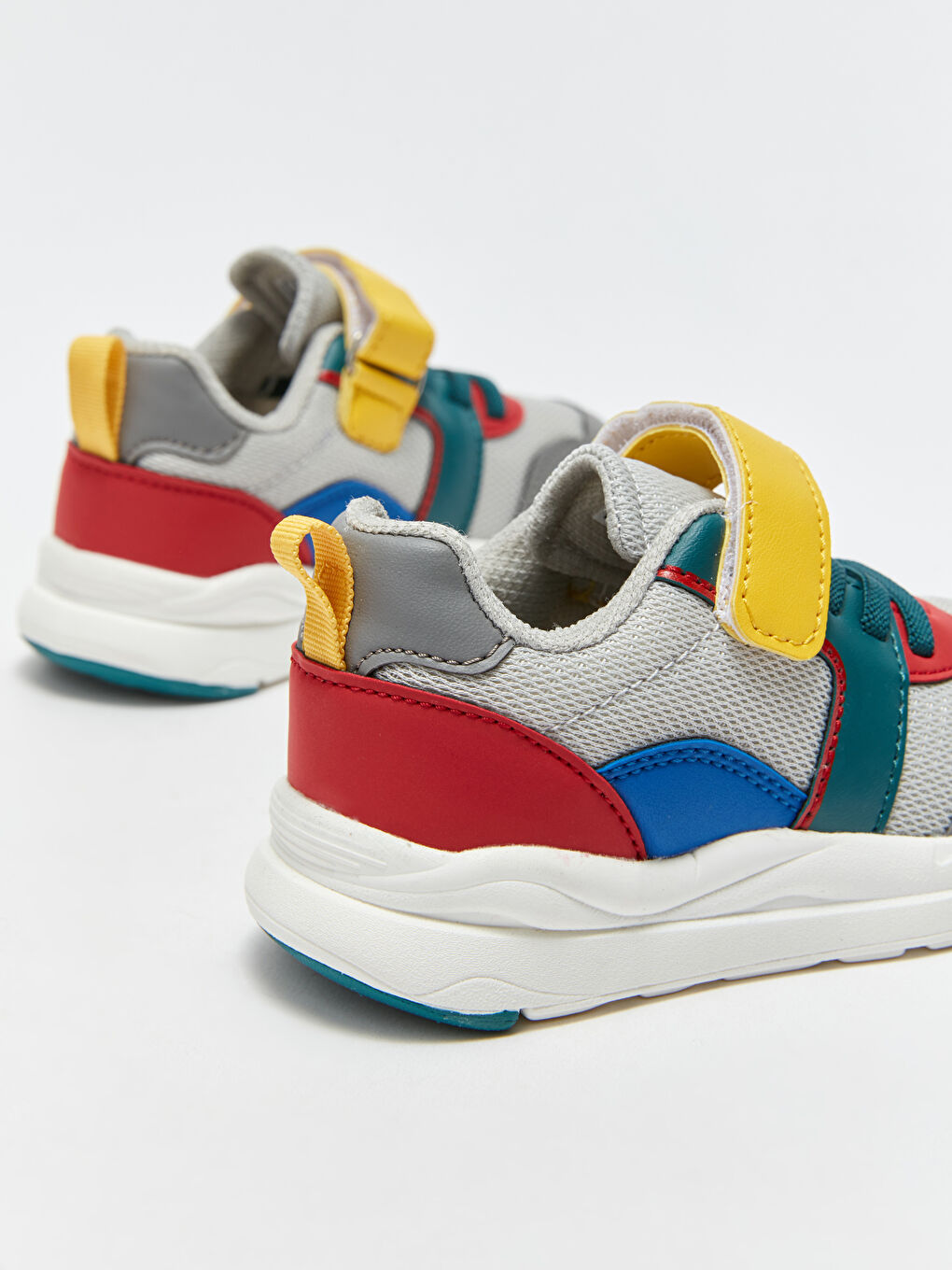 Mavi Renk Bloklu Cırt Cırtlı Erkek Bebek Spor Ayakkabı.-4