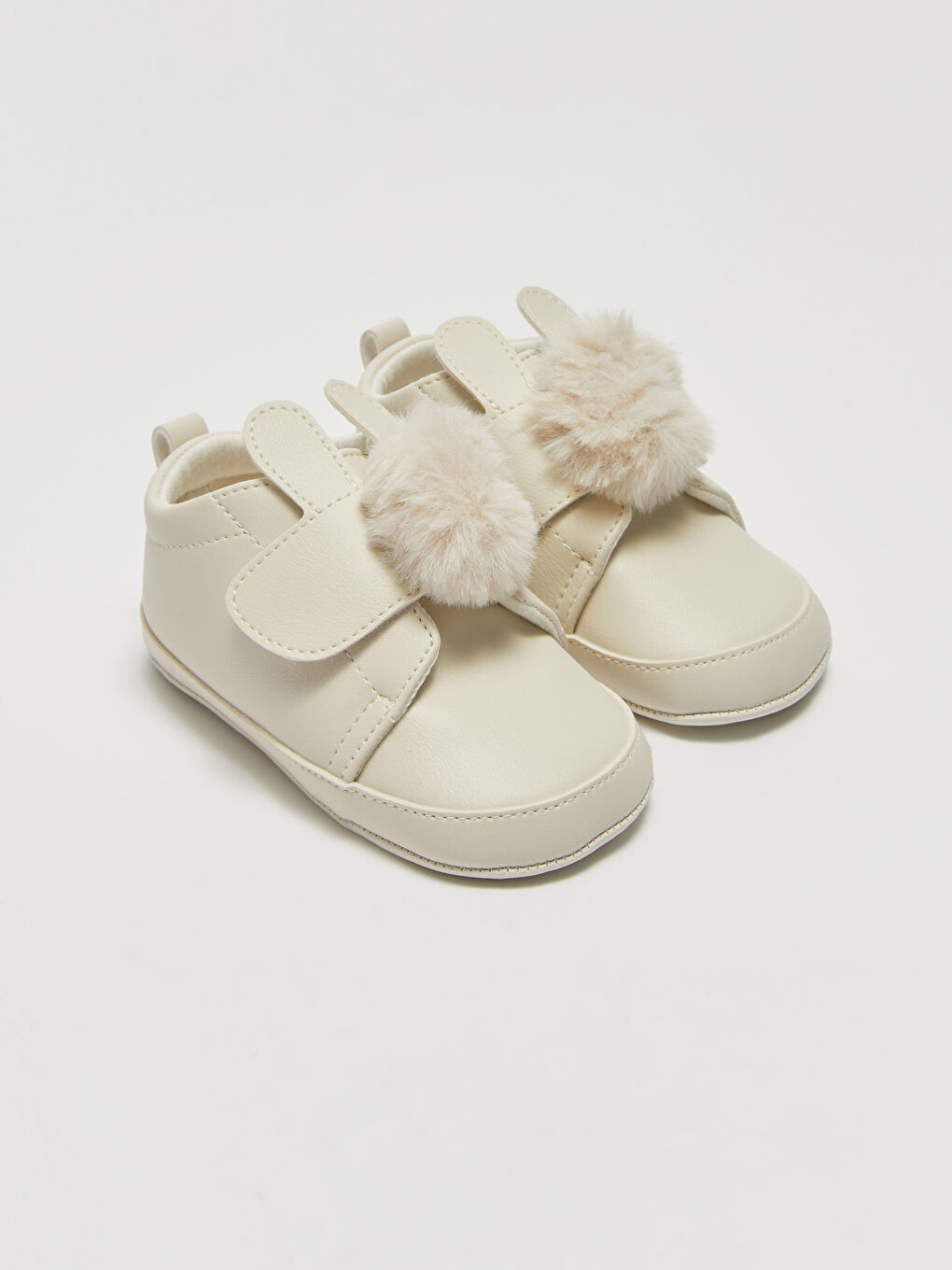 Pom-Pom Detailed Baby Girls' First Step Shoes -S3DM55Z1-SGP