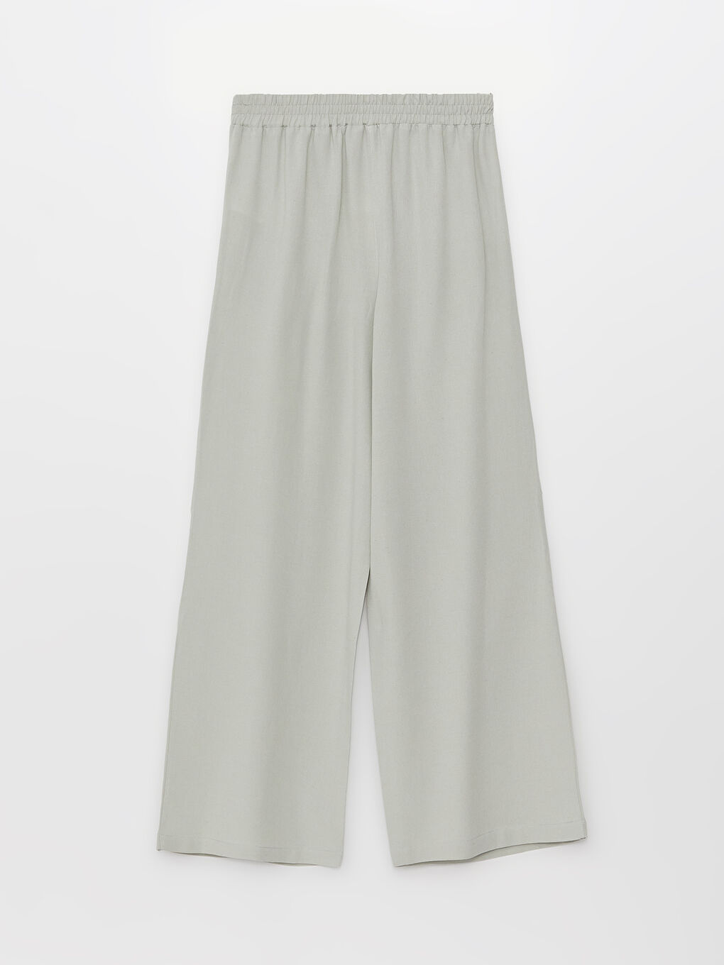 Women's Elastic Waist Plain Trousers-6