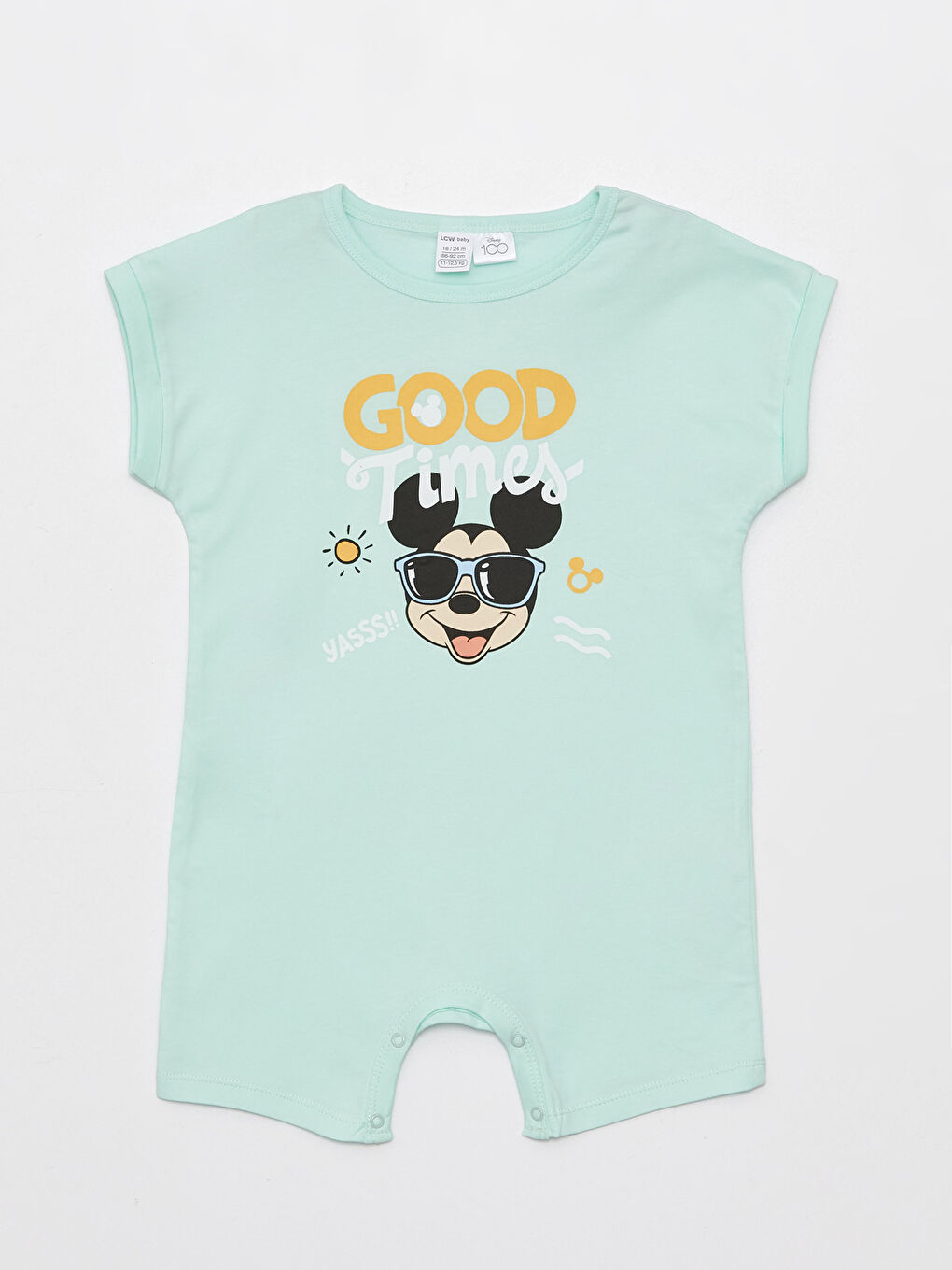 LCW baby Crew Neck Short Sleeve Printed Baby Boys' Jumpsuit -S3DM78Z1-FPW