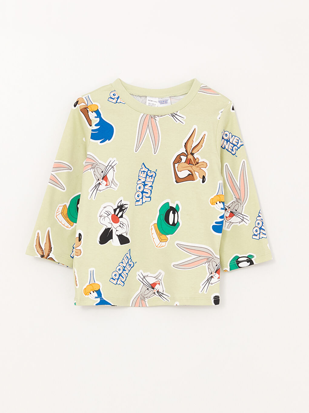 LCW baby Crew Neck Long Sleeve Looney Tunes Printed Baby Boy Pajama Set -S3DM80Z1-LRP