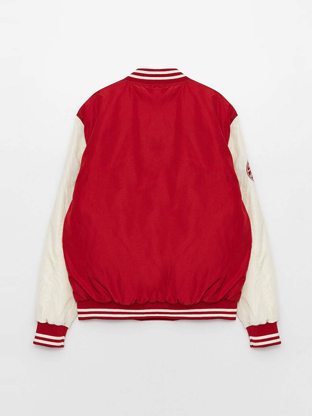 Kırmızı Standart Kalıp Kolej Yaka Erkek Mont-6