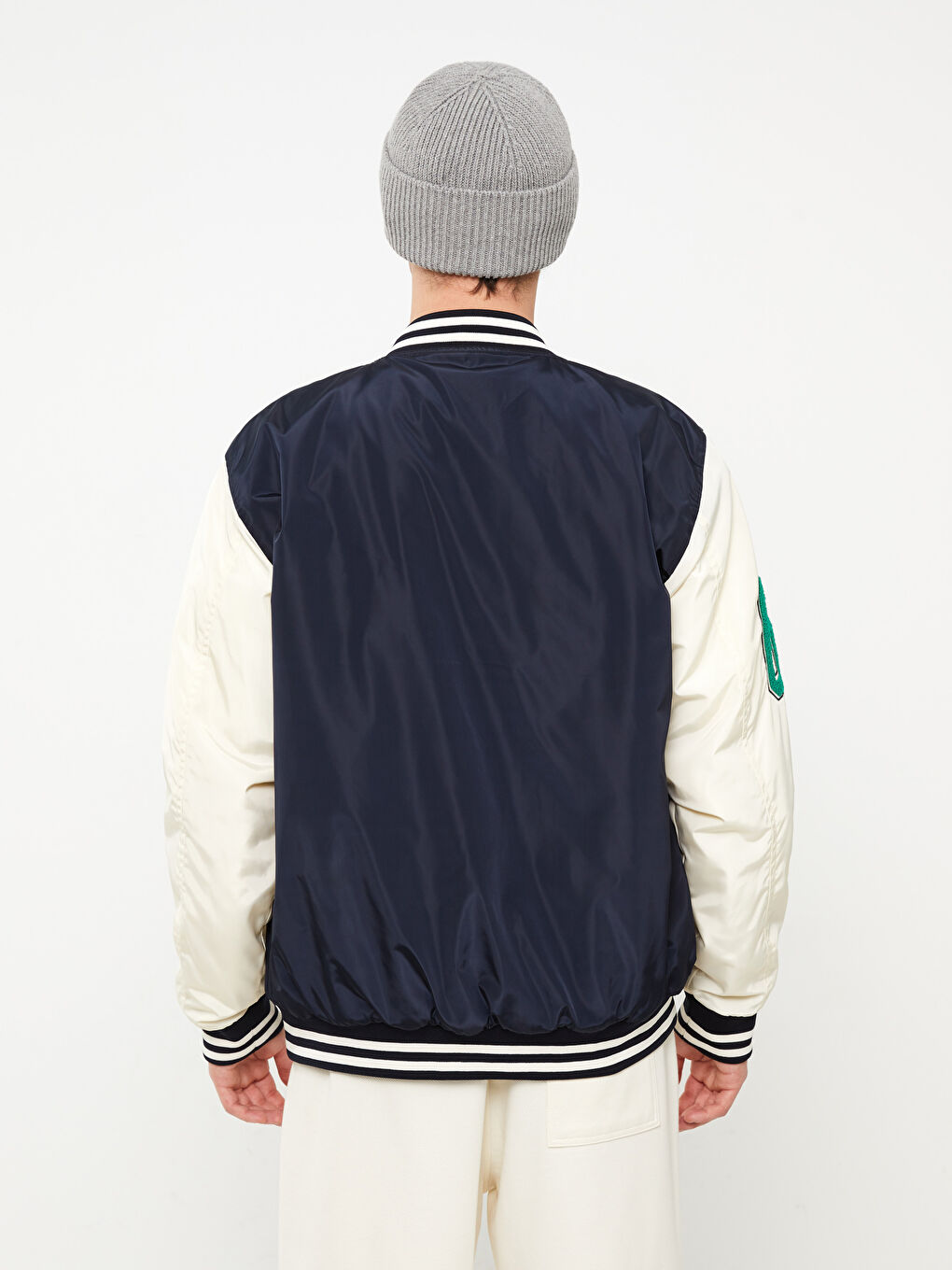 Lacivert Standart Kalıp Uzun Kollu Erkek Kolej Ceket-4