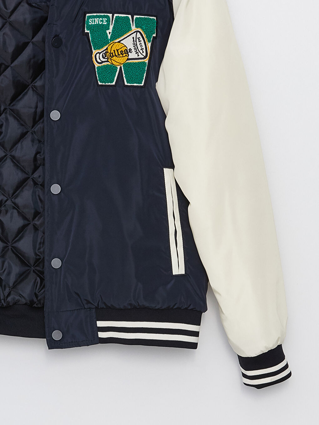 Lacivert Standart Kalıp Uzun Kollu Erkek Kolej Ceket-7