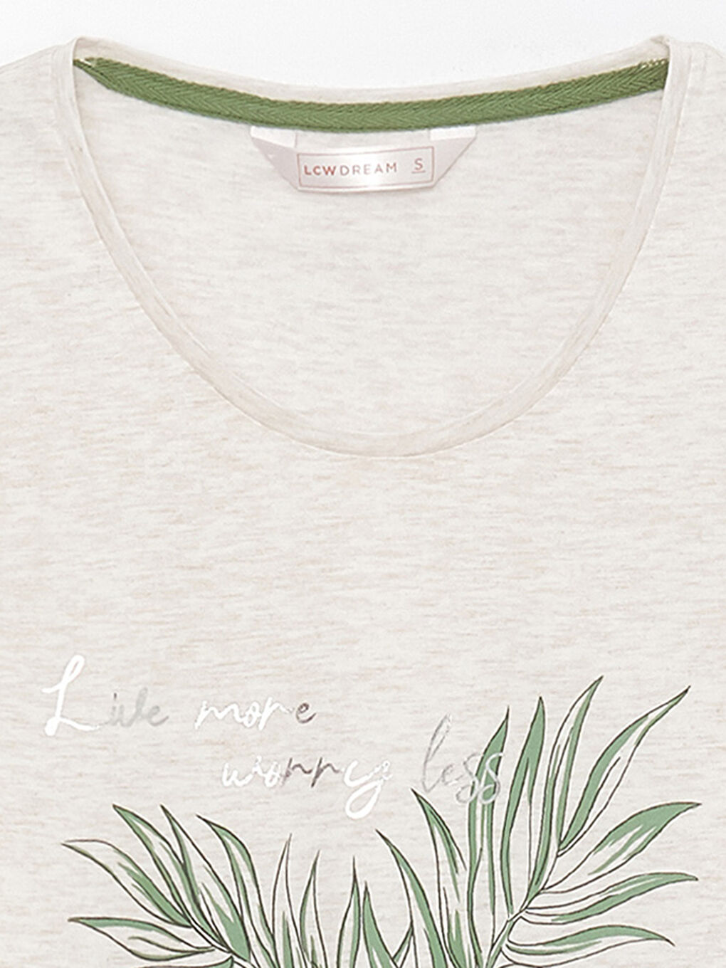 طقم بيجامة كابري كم قصير مطبوع بياقة دائرية للسيدات-8