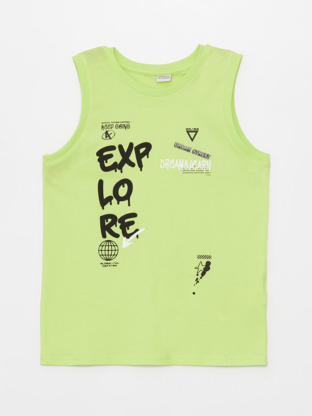 Relaxed Fit Crew Neck Boys' Tank Top -S3DN09Z4-FZ1