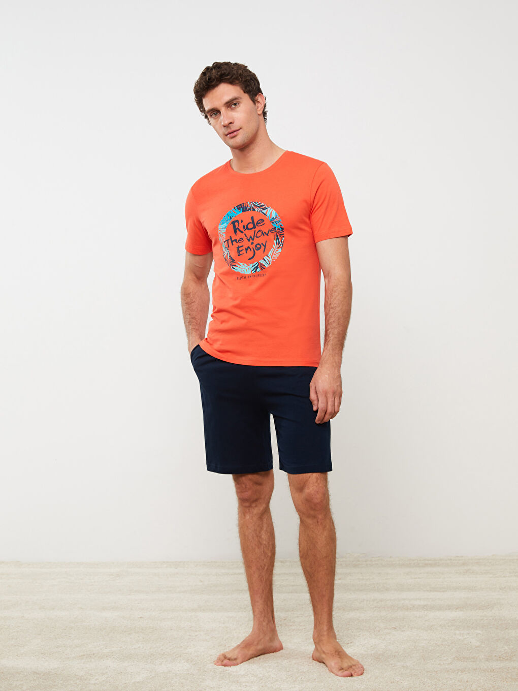 Reguläre Passform Kurzes Pyjama-Set für Herren