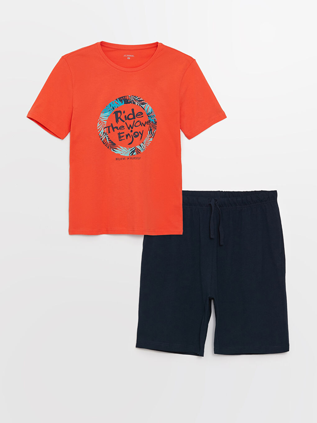 Reguläre Passform Kurzes Pyjama-Set für Herren-8