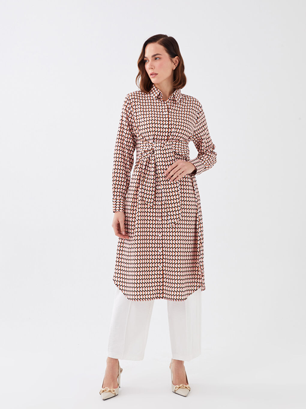 Patterned Women's Shirt Tunic