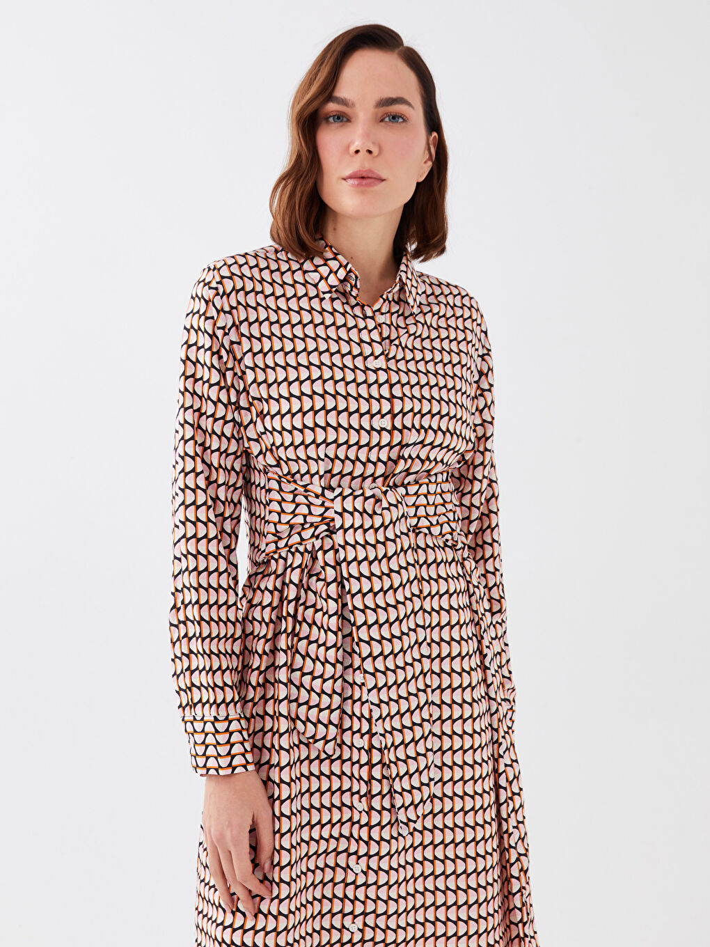 Patterned Women's Shirt Tunic-2