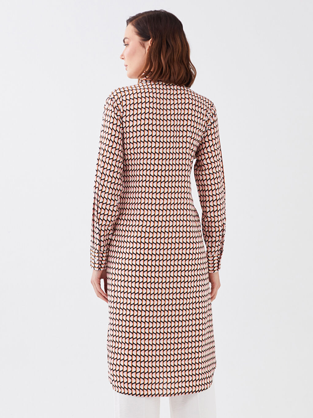 Patterned Women's Shirt Tunic-4