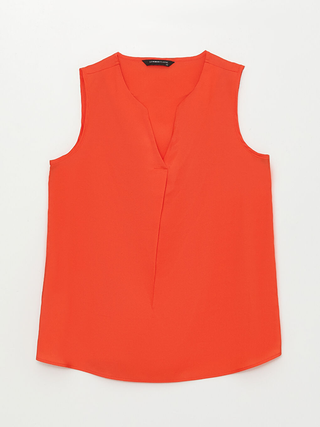 Turuncu Kadın Kaçık Yaka Düz Bluz-5