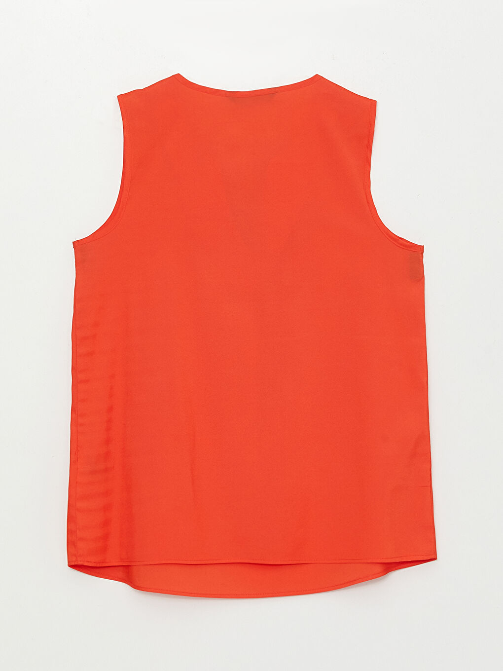 Turuncu Kadın Kaçık Yaka Düz Bluz-6