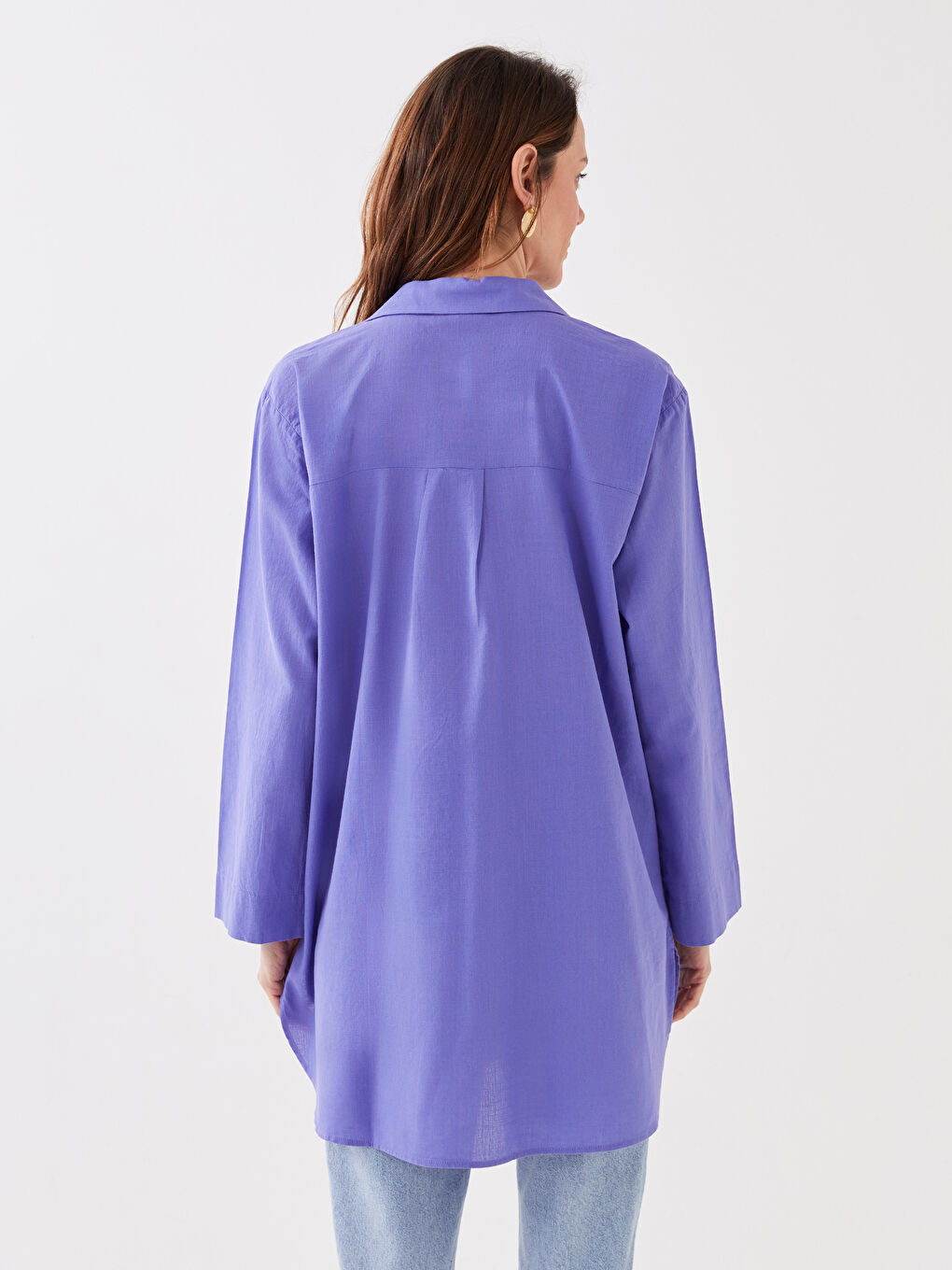 LCWAIKIKI Classic Tunique Chemise Unie à Manches Longues pour Femmes -S3DN63Z8-H2V