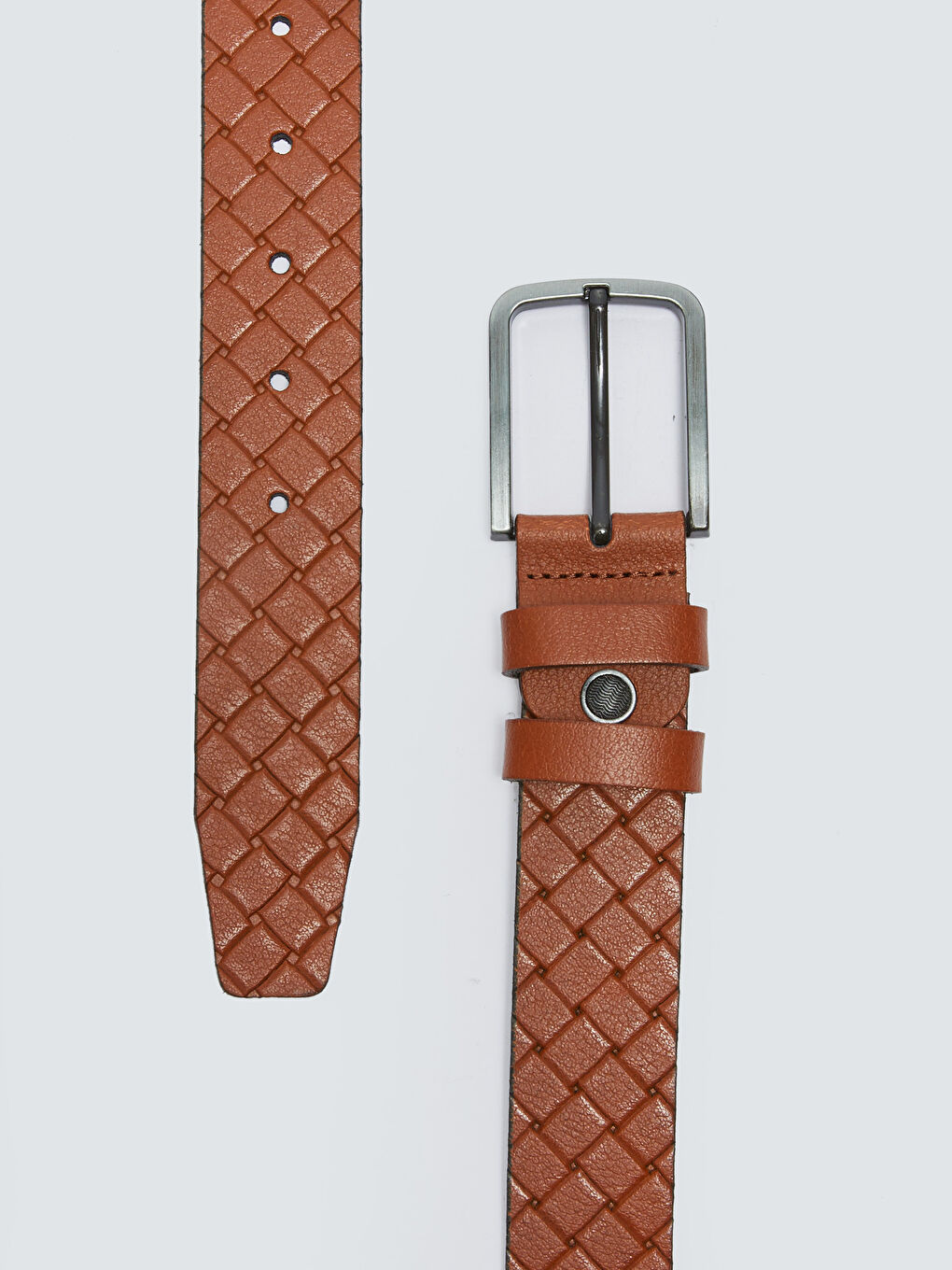 былғары көріністі ерлерге арналған чино белдігі-2