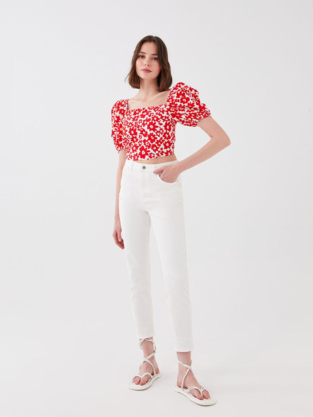 High Waist Slim Mom Women's Jeans -S3DN84Z8-KE8
