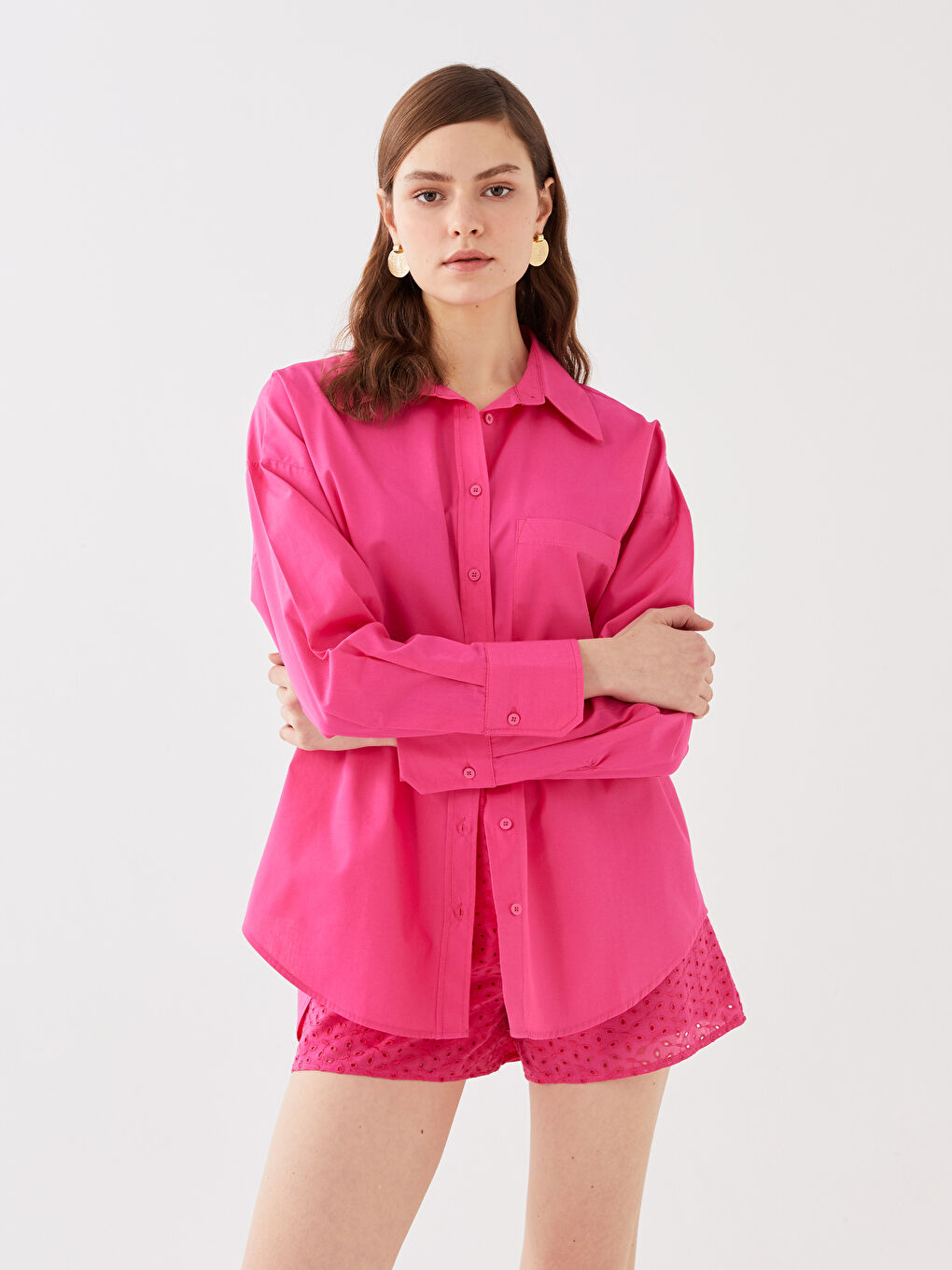 Oversize Poplin Women's Shirt