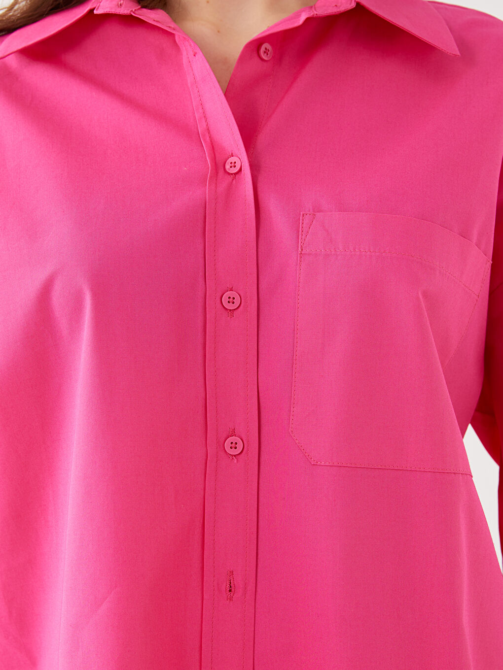 Oversize Poplin Women's Shirt-3