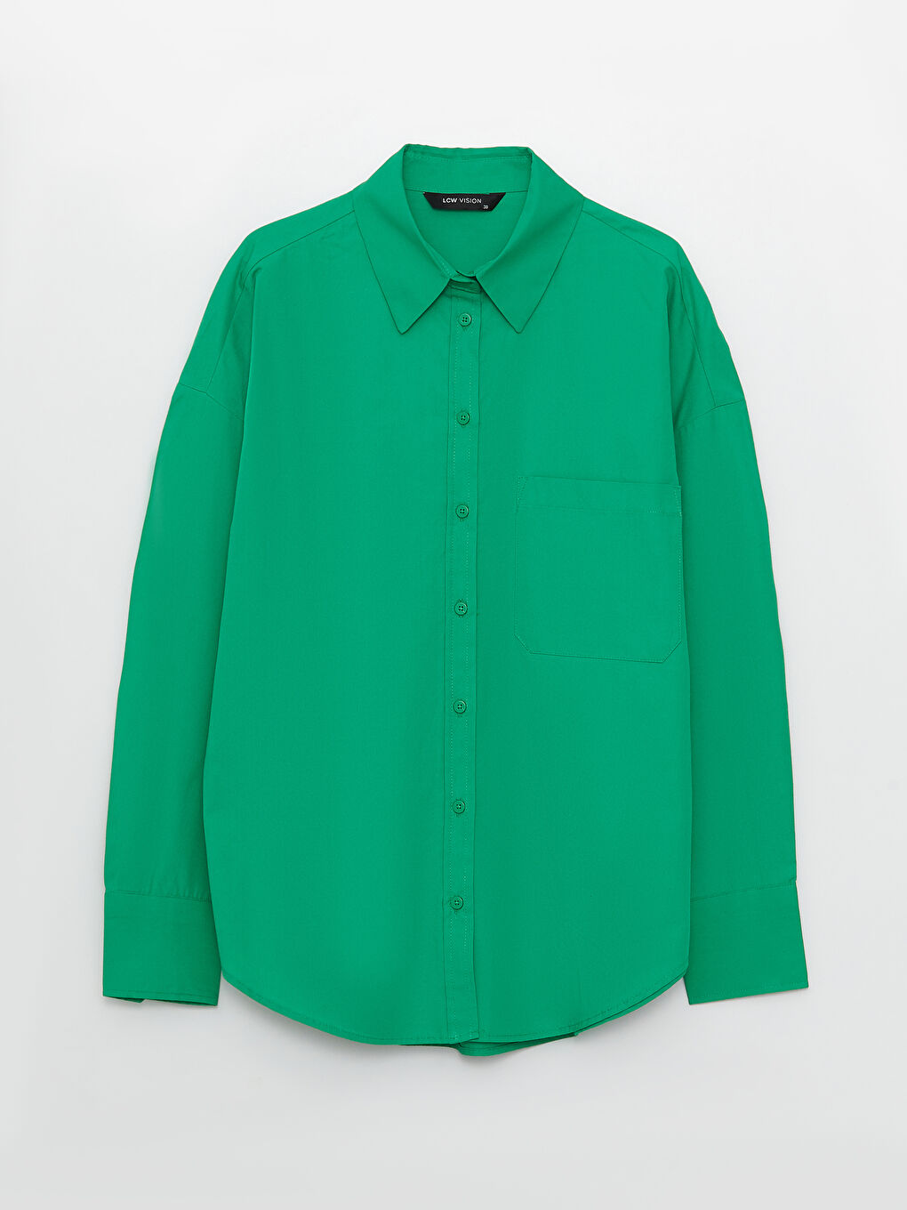 LC Waikiki Ženska široka poplin košulja -S3DO09Z8-STS
