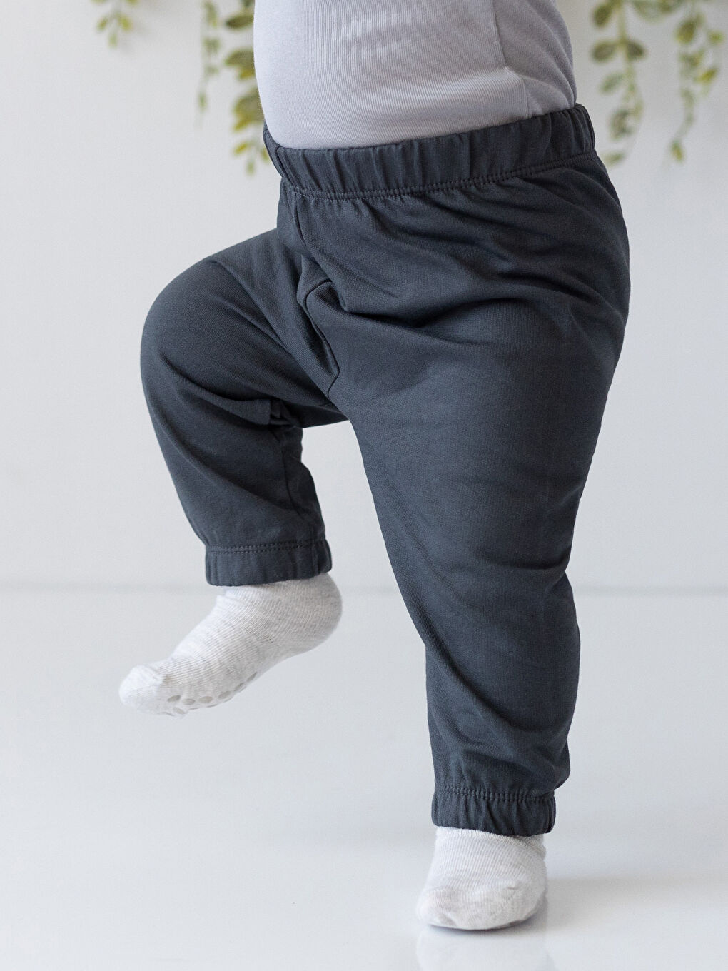 Bej Beli Lastikli Erkek Bebek Pantolon 2'li-3