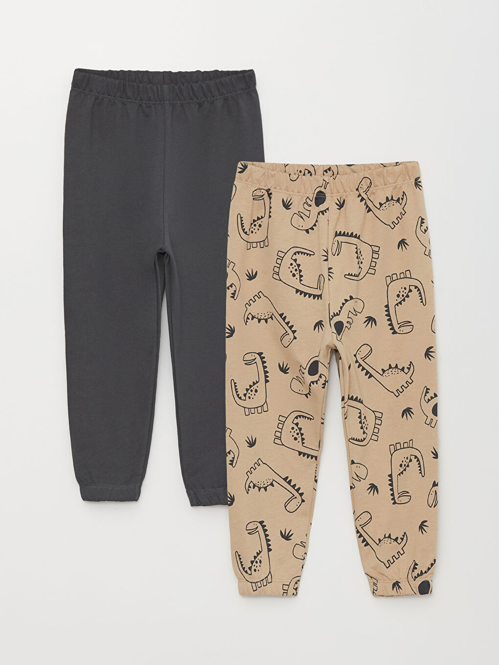 Bej Beli Lastikli Erkek Bebek Pantolon 2'li-6