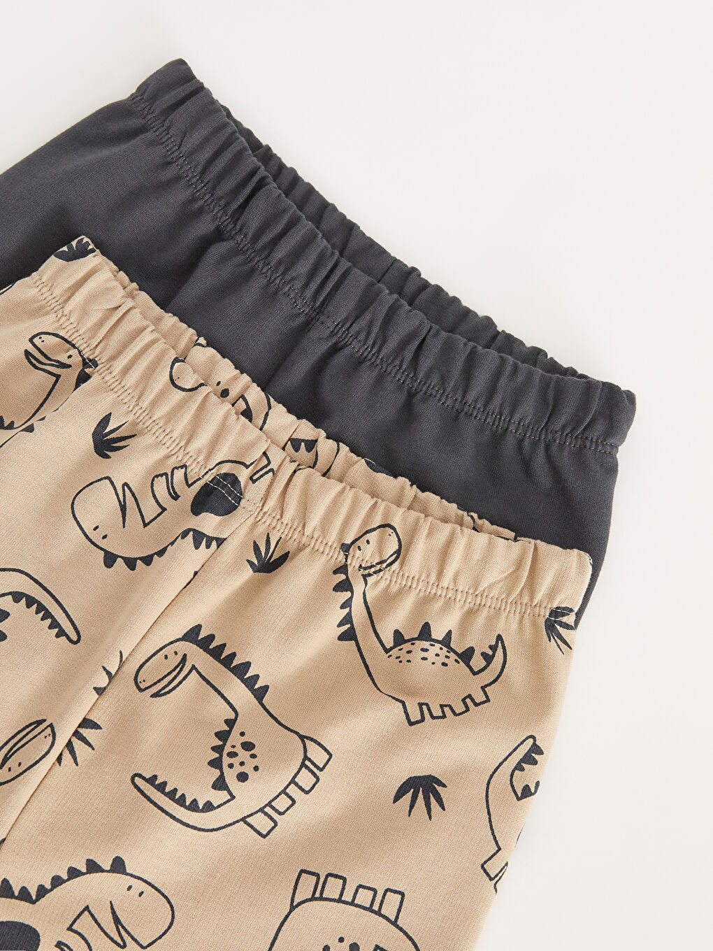 Bej Beli Lastikli Erkek Bebek Pantolon 2'li-9