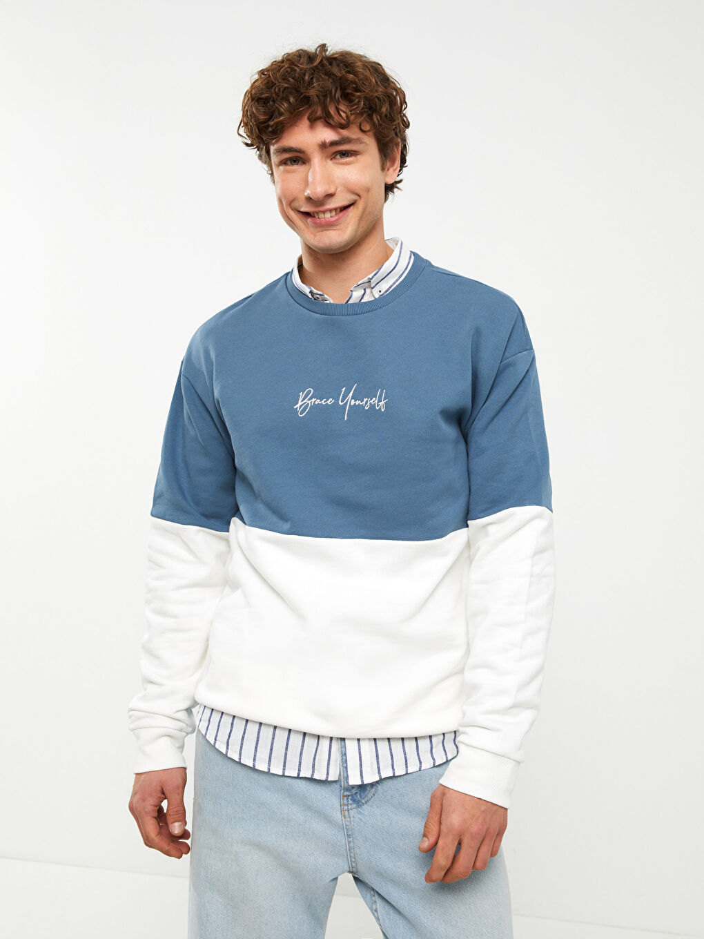 トップス ROKU COLOR SWEAT CREW NECK PULLOVER 6 6（ロク）の「＜6(ROKU)＞COLOR SWEAT CREW NECK PULLOVER GRAY